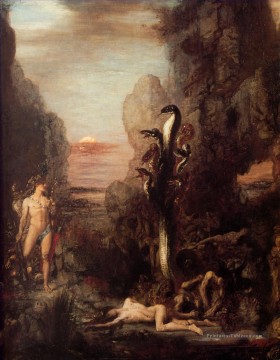 Moreau Hercule et l’Hydre Symbolisme mythologique biblique Gustave Moreau Peinture à l'huile